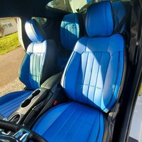 Ensemble complet de housses de siège de voiture en cuir imperméables sur mesure pour Ford Mustang Coupé 2015-2024