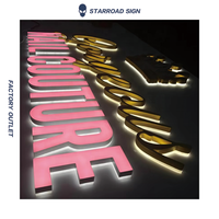 Enseignes électroniques lumineuses Lettres de canaux LED personnalisées Signalisation de magasin personnalisé 3d Acrylique Logo LED Panneau rétro-éclairé