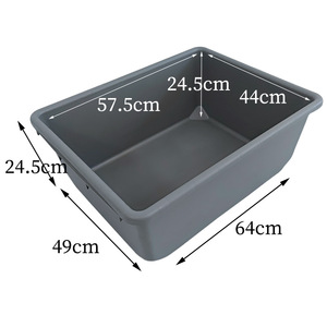 Rectangular Plastic <b>Storage</b> Bin 640mm Square PP <b>Stackable</b> Food Container For Vegetable Washing And <b>Storage</b> <b>Box</b> - Product Image 3