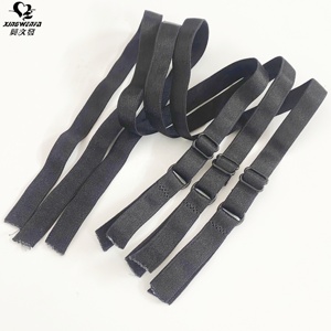 10mm phẳng không nhung trở lại chất lượng tốt mềm Nylon Áo ngực dây đeo màu đen chất lượng cao Nylon dây đeo áo ngực đàn hồi - Product Image 1