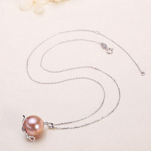 Collier en argent S925 de Zhuji Jewelry, accessoires en gros, pendentif pour femme, théière, perle d'eau douce, collier clavicule, colliers de perles - Product Image 4