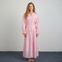 Robes d'été élégantes plissées à manches trompette, coupe ajustée, pour femmes, vente en gros