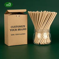 Pailles en pulpe de bambou VVG personnalisées, biodégradables, compostables, écologiques, pour bars, restaurants, cafés et jus de fruits.