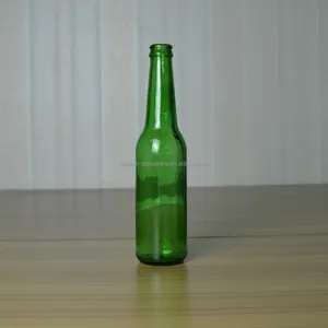 便宜的330毫升绿色玻璃啤酒瓶饮料玻璃瓶