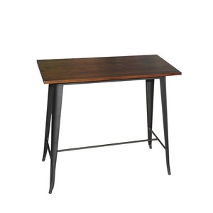 Restaurante al aire libre muebles de alta larga mesa de salón muebles de <span class=keywords><strong>bar</strong></span> mesa de <span class=keywords><strong>bar</strong></span> con sillas industrial mesa de <span class=keywords><strong>bar</strong></span> con sillas - Product Image 3