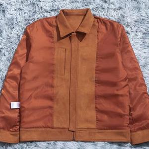 سترات عمل جلدية مخصصة للرجال، معاطف شتوية سميكة بنية اللون، مقاسات كبيرة، سترات عمل من الجلد الناعم المبطن - Product Image 3