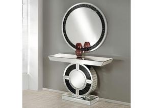 Wholesale Living Room <strong>Console</strong> Furniture <strong>Black</strong> Crystal Round Mirrored <strong>Console</strong> Table - Product Image 6