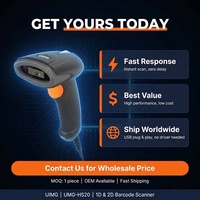 Lecteur de codes-barres portable 2D haute précision UMG-HS20 360° °   Câble USB à tolérance de décalage pour les salons de thé à bulles