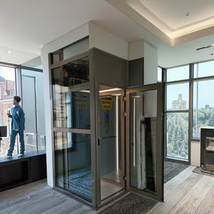 Lift Mini 2 tingkat 2 orang untuk penggunaan perumahan Lift Villa kecil dengan mesin traksi tanpa gigi dan Drive AC lantai PVC - Product Image 5