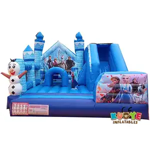 Commercial Frozen Castle Jumping Castle Combo Frozen Inflatable Bouncing House Combo Princess Moon Bounces