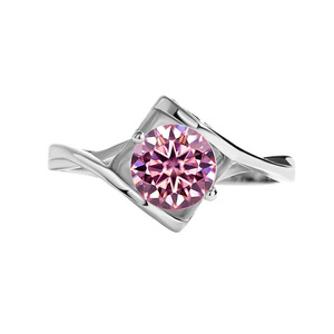 Bague en moissanite 1CT en argent pur s925, baiser d'ange, creuse, proposition de mariage, fiançailles, anniversaire, bijoux cadeau, bague de luxe - Product Image 4