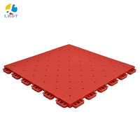 Dalles de sol thermoplastiques emboîtables 305 mm, revêtement de sol de terrain de basket en quadrant, haute résilience, extérieur