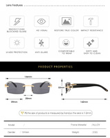 Haut de gamme personnalisé hommes couleur ivoire corne de buffle forme mode petit carré pare-soleil lunettes à la mode sans monture lunettes de soleil femmes 2024