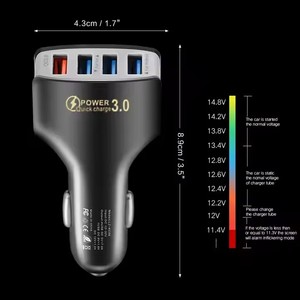 อะแดปเตอร์ชาร์จเร็วแบบ<span class=keywords><strong>4</strong></span>อิน1ที่ชาร์จในรถยนต์แบบ USB <span class=keywords><strong>4</strong></span>ช่องอะแดปเตอร์สมาร์ทโฟนขนาดเล็ก - Product Image 3