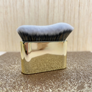 Pinceau Kabuki angulaire YRX haute densité avec logo personnalisé, manche en ABS, poils synthétiques, plaqué or, pour protection solaire, grand pinceau corporel Kabuki - Product Image 6