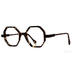 Nouvelles lunettes de vue unisexes de style minimaliste, avec un <span class=keywords><strong>cadre</strong></span> octogonal exquis, forme surdimensionnée, s'adaptant à tous les endroits - Product Image 1