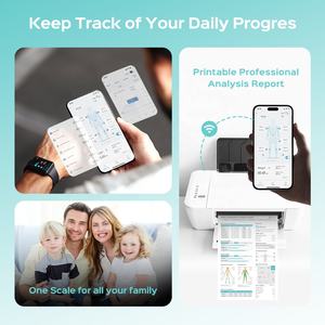 Timbangan Lemak Tubuh Digital 8-Sensor Akurasi Tinggi, Analisa Cerdas untuk Pemindaian BMI, Otot, dan Air Tubuh, Satuan Kg, Dapat Disesuaikan OEM - Product Image 5