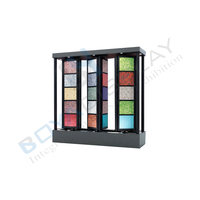 Boya Display SLR111-1 Présentoir métallique à panneau perforé pour échantillons de carreaux de céramique, pierre, marbre, quartz, réglable