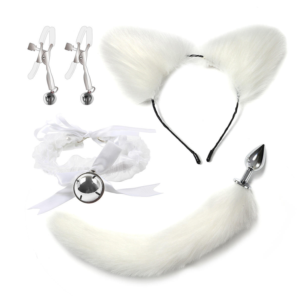 4ชิ้นสีขาว