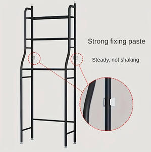 Étagère de salle de bain, support à linge, étagère de rangement en métal sur pied pour salle de bain, salon, imperméable, sans perçage requis - Product Image 4