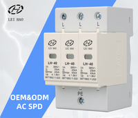 Parafoudre AC SPD T2 40KA 3P 385V LEIHAO pour Système Solaire Industriel, Protection contre la Foudre, Dispositifs de Protection contre les Surtensions CE ISO9001