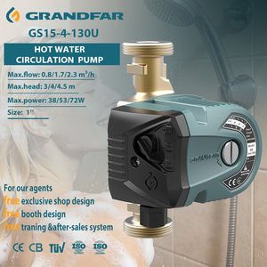 ปั๊มน้ำอัตโนมัติ GRANDFAR 220V สำหรับใช้ในบ้าน ระยะส่งน้ำ 4.5 เมตร อัตราการไหล 2.3 ลูกบาศก์เมตร/ชั่วโมง ปั๊มเพิ่มแรงดันน้ำร้อน รุ่น GS15-4-130U แรงดันสูง - Product Image 1