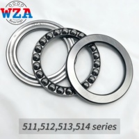 Roulement à billes de butée à une rangée série WZA 51200, haute précision, certifié ISO9001, longue durée de vie pour machines industrielles