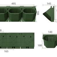 Macetas Modulares Cuadradas y Rectangulares de Material PP para Jardín Vertical, Fácil Montaje, Colgantes, con Logotipo Personalizado, para Plantas de Pared