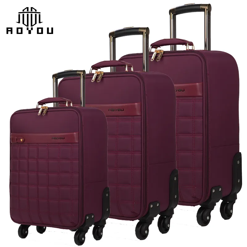 Customize Online Hot Sell Cheap Price Classic Multi color Multi-size Carry on oxford Suitcase Trolley Luggage Case Bags