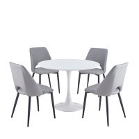 Proveedor de mesa de comedor restaurada clásica/Muebles industriales de hierro y vidrio