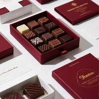 Maßgefertigte Hochwertige Wasserdichte Pralinen-Magnetgeschenkbox mit UV-Beschichtung Schaumstoffeinlage Matt-Laminierung Tragbares Design für Lebensmittel
