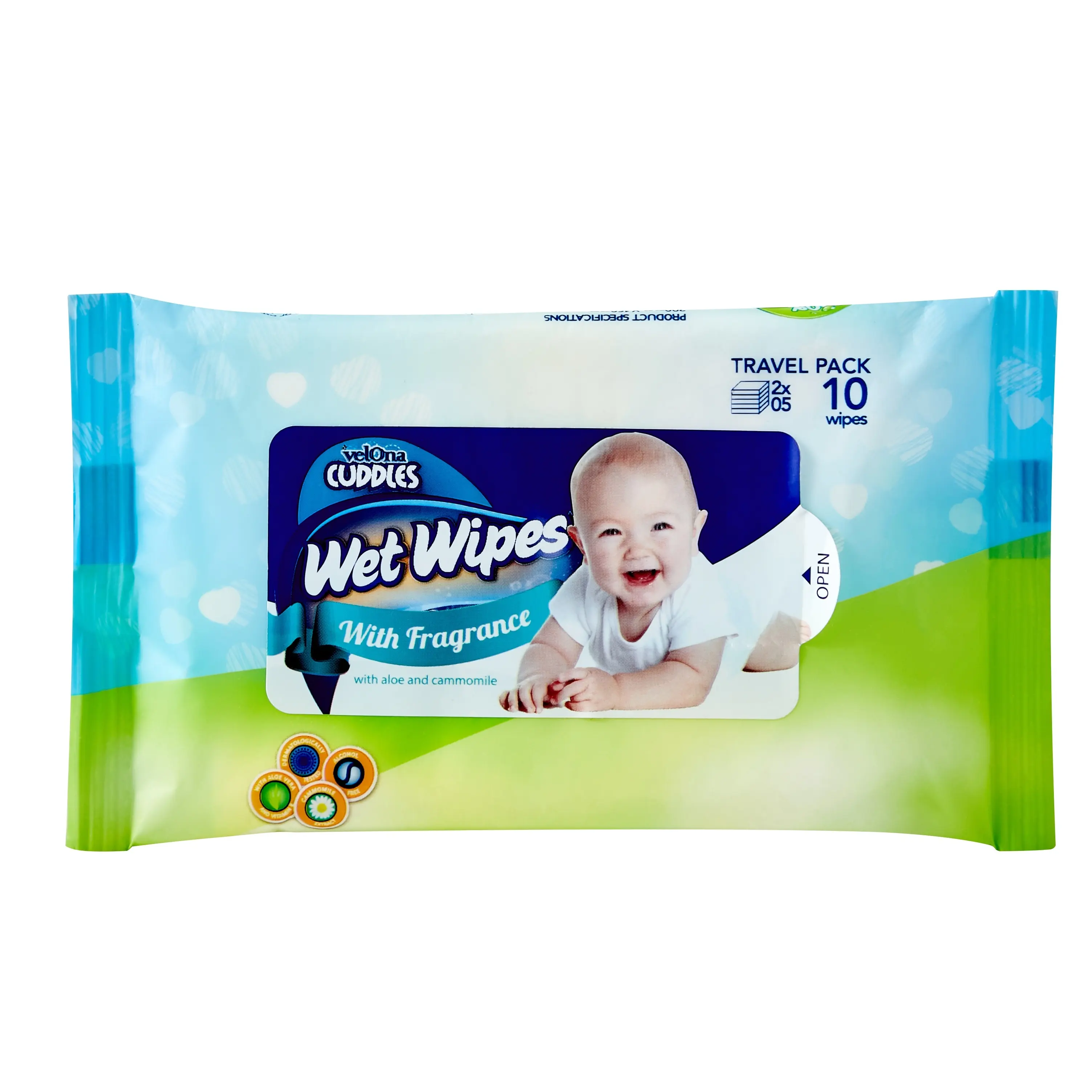 Sem álcool grande limpeza personalizado sem perfume água do bebê tecido molhado bebê limpe para crianças 10 pcs