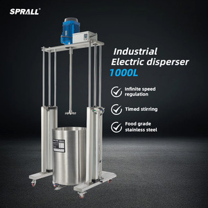 SPRALL 1000L Champú cosmético Agitador <span class=keywords><strong>de</strong></span> pintura Corte <span class=keywords><strong>de</strong></span> alta velocidad eléctrico Dispersor homogéneo Dissolver Máquina mezcladora - Product Image 1
