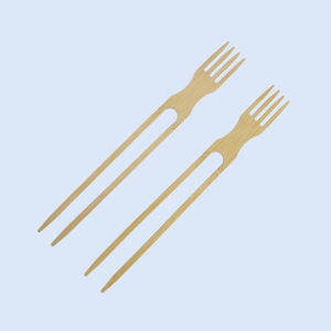 <span class=keywords><strong>Palillos</strong></span> 2 en 1 de 9,5 pulgadas con tenedor <span class=keywords><strong>Palillos</strong></span> de tenedor de bambú natural, <span class=keywords><strong>para</strong></span> el hogar, viajes o llevar-Restaurante - Product Image 3
