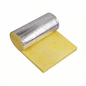 Couverture en laine de verre carrée de 25 mm d'épaisseur, isolation thermique avec feuille d'aluminium, matériau respectueux de l'environnement - Product Image 1