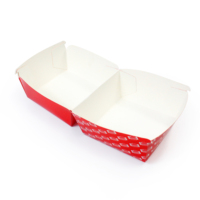 Boîte d'emballage jetable de hamburger de restauration rapide en papier kraft imprimé personnalisé de Chine