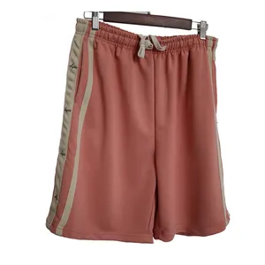 Pantalones cortos deportivos de verano con rayas laterales para hombre, estilo informal de baloncesto, cuerda en la cintura, para el verano, a la moda