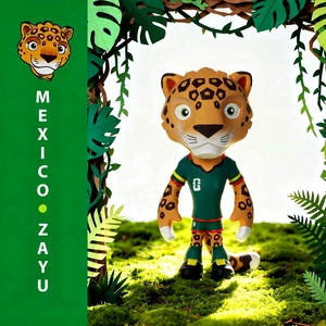 Mascota Oficial de la <span class=keywords><strong>FIFA</strong></span> para la Copa Mundial 2026, Souvenir de EE. UU., Canadá y México, Muñeco Clásico de Látex, Juguete Masticable para Perros, Maple Cluth Zayu - Product Image 6