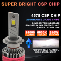 CAR-REFINE K13 X11 240W 240000LM Phare LED H7 3 Tubes en Cuivre H1 H11 9005 9006 H16 9012 Canbus H7 H18 K5C Ampoules LED pour Voiture
