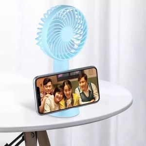 Ventilador de Mano Plegable Mini de Plástico Recargable por USB con Tres Velocidades de Viento y Soporte para Teléfono para Uso en Exteriores - Product Image 6