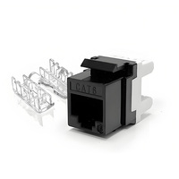 Connecteur Keystone RJ45 UTP CAT 6 Blanc/Noir/Rouge/Bleu/Vert 180 Degrés pour Panneau de Brassage Ethernet