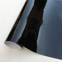 Envoltura de vinilo de coche autoadhesiva negra brillante de PVC para plotter de corte de vinilo pegatina de envoltura de coche