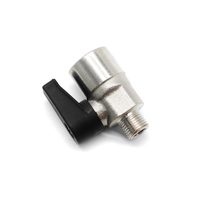 Robinet à bille miniature de haute qualité 1/2, chromé, commande manuelle de l'eau, composants de machines hydrauliques avec garantie de 3 ans