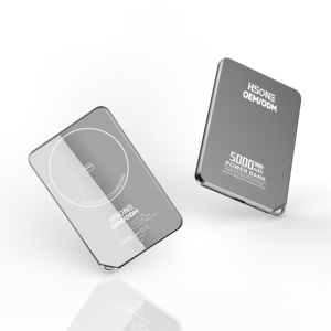 L148B Gravure Laser Gratuite Personnalisée Power Bank Magnétique Ultra-Mince 7,3 mm 15W Sans Fil 5000mAh Affichage LED Trou pour Lanière Multi-Protection - Product Image 1