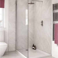 Panneau de revêtement mural en PVC imitation marbre gris clair de 1 mètre de large, idéal pour les murs humides et les panneaux de douche – Vente chaude au Royaume-Uni