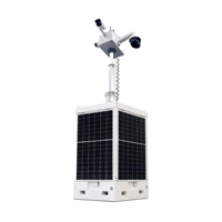 ENERGYFIT C500-7M Torre di Sorveglianza Mobile Solare CCTV con Palo da 7m, Rimorchio IP65 Impermeabile, 4 Pannelli Solari da 230W, 300Ah