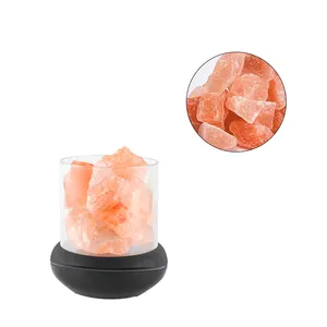 Promotion Aromatherapy Salt Lamps LED Charge 7 Color USB Salt Stone Lamp for Corporate