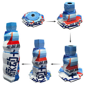 أحدث تصميم شكل زجاجة cocacola poss الترويج للبيع بالتجزئة مرنة من الورق المقوى POSM قابلة للطي الارتداد مرنة - Product Image 3