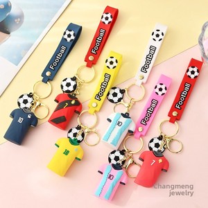 Llavero de aleación de estaño con diseño de camiseta de fútbol transfronterizo, colgante deportivo, recuerdo, llavero para coche, regalo al por mayor - Product Image 2