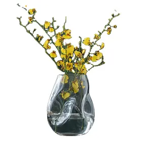 Leichter Luxus skandinavischer Stil Wohnzimmer Tisch-Ornamente kreative Blumenarrangement-Dekorationen unregelmäßige Glasvase